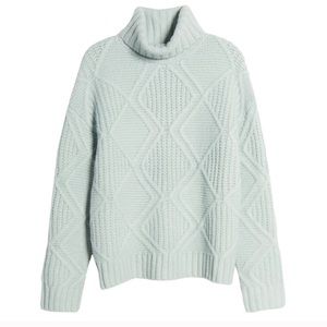 Caslon Chunky Cable Knit Turtleneck Sweater
